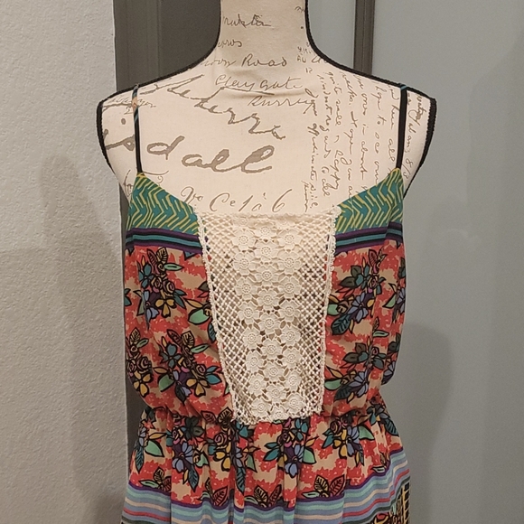 Gianni Bini Summer Dress Lace Insert - Picture 3 of 9